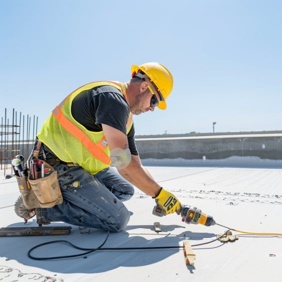 a person working on a construction site